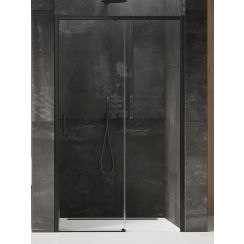 New Trendy Prime Black zuhanyajtók 120 cm tolható fekete matt/átlátszó üveg D-0321A
