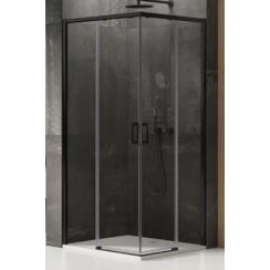 New Trendy Prime zuhanykabin 120x90 cm négyszögletes fekete félmatt/átlátszó üveg D-0320A/D-0315A