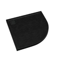 Schedpol Omega Black Stone félkör alakú zuhanytálca 80x80 cm fekete 3.0459/C/ST