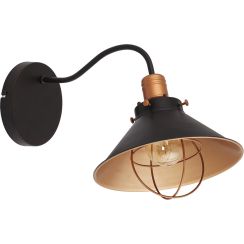 Nowodvorski Lighting Garret oldalfali lámpa 1x60 W fekete-réz 6442