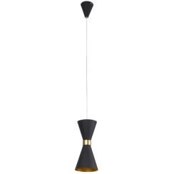 MaxLight Cornet függőlámpa 1x5 W fekete-arany P0330