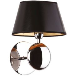 MaxLight Napoleon oldalfali lámpa 1x40 W fekete-króm-arany W0120