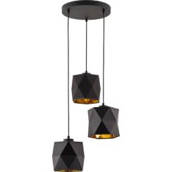 TK Lighting Siro függőlámpa 3x15 W fekete 1045