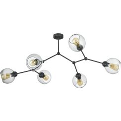 TK Lighting Fairy mennyezeti lámpa 6x60 W fekete-grafit 2731
