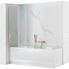 Rea Elegant Gold zuhanyparaván 80 cm egyrészes arany fényes/átlátszó üveg REA-W5601