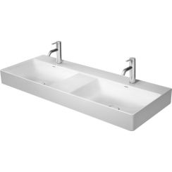 Duravit DuraSquare mosdótál 120x47 cm négyszögletes beépíthető-mosdótálak-dupla fehér 23531200701