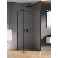New Trendy New Renoma Black zuhanykabin 100x100 cm négyzet fekete matt/átlátszó üveg D-0206A/D-0112B