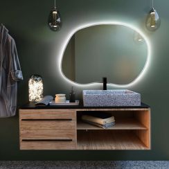 Smartwoods Tiny Borderbright tükör 90x64 cm világítással fehér 5904107901817