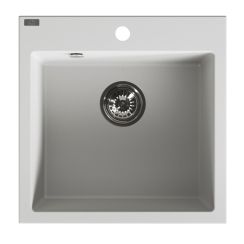 Laveo Alena gránit mosogató 49x49 cm fehér SBA610T
