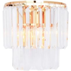 Zuma Line Amedeo oldalfali lámpa 2x40 W arany-kristály 17106/2W-GLD