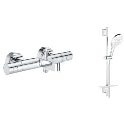 Készlet kád és zuhany csaptelep Grohe Grohtherm 800 Cosmopolitan 34766000, zuhany készlet Grohe Vitalio SmartActive 26598000