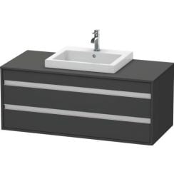 Duravit Ketho szekrény 120x55x49.6 cm Függesztett, mosdó alatti grafit KT675604949