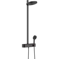 Hansgrohe Pulsify zuhany készlet fal termosztáttal trópusi zuhany opcióval fekete 24241670