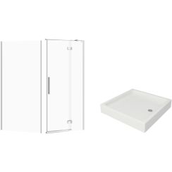 Set zuhanyajtók Cersanit Crea S159-006, zuhanyfal Cersanit Crea S159-010, S204-012