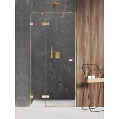 New Trendy Avexa Gold Shine zuhanyajtók 130 cm dönthető arany fényes/átlátszó üveg EXK-1640