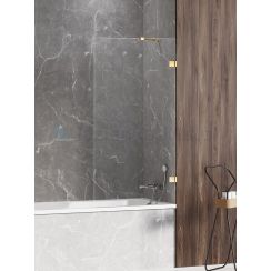 New Trendy Avexa Gold Shine zuhanyparaván 50 cm egyrészes arany fényes/átlátszó üveg EXK-2170