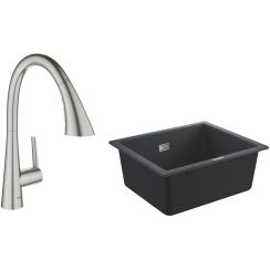 Készlet konyhai csaptelep Grohe Zedra 32294DC2, gránit mosogató Grohe K700 31654AP0