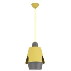 Ledea Falun függőlámpa 1x40 W szürke/hamvas-sárga 50101149