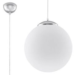 Sollux Lighting Ugo függőlámpa 1x60 W fehér-króm SL.0265