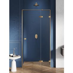 New Trendy Avexa Gold Brushed zuhanyajtók 120 cm dönthető arany csiszolt/átlátszó üveg EXK-1723