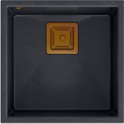 Quadron David graniteq mosogató 42x42 cm fekete HQD4242U8-C1