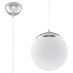 Sollux Lighting Ugo függőlámpa 1x60 W fehér-króm SL.0263