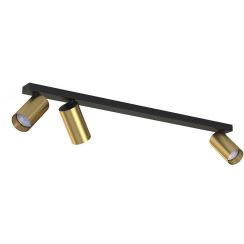 Nowodvorski Lighting Mono mennyezeti lámpa 3x10 W fekete-sárgaréz 7783