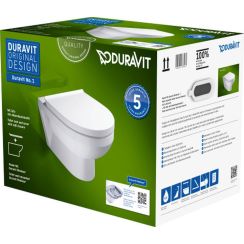 Duravit No. 1 wc csésze lassú záródású ülőkével függesztett igen fehér 45750900A1