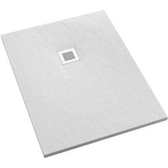 Schedpol Kalait White Stone téglalap zuhanytálca + előlap 140x100 cm fehér 3.3127/B/ST-M2