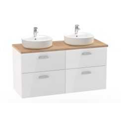 Roca Victoria Pro szekrény pulttal 119x46x56.5 cm Függesztett, mosdó alatti fehér-tölgy A851901806