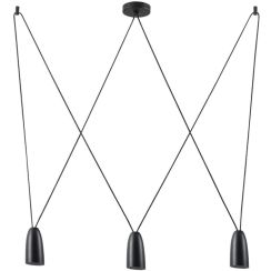 MaxLight Sistema függőlámpa 3x40 W fekete P0399