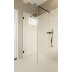 Riho Scandic zuhanyfal 120 cm fekete matt/átlátszó üveg G001112121