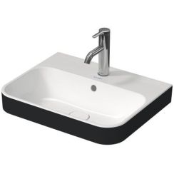 Duravit Happy D.2 Plus mosdótál 50x40 cm négyszögletes mosdótálak fehér-antracit 2360506100