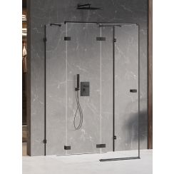 New Trendy Avexa Black zuhanykabin 120x90 cm négyszögletes fekete félmatt/átlátszó üveg EXK-2621