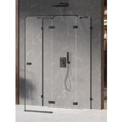 New Trendy Avexa zuhanykabin 120x90 cm négyszögletes fekete félmatt/átlátszó üveg EXK-2651