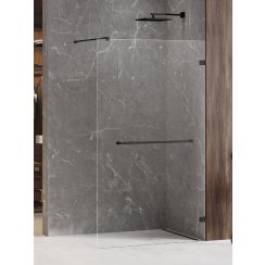 New Trendy Avexa Black zuhanykabin fal walk-in 120 cm fekete félfényes/átlátszó üveg EXK-2672