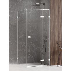 New Trendy Avexa White zuhanykabin 120x90 cm négyszögletes fehér matt/átlátszó üveg EXK-2742