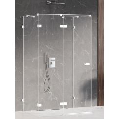 New Trendy Avexa White zuhanykabin 120x110 cm négyszögletes fehér matt/átlátszó üveg EXK-2874