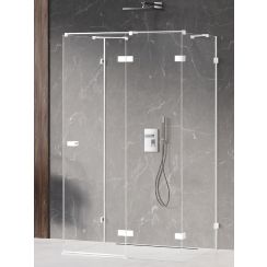 New Trendy Avexa White zuhanykabin 120x110 cm négyszögletes fehér matt/átlátszó üveg EXK-2899