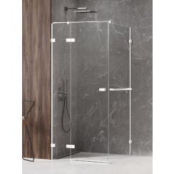New Trendy Avexa White zuhanykabin 120x110 cm négyszögletes fehér matt/átlátszó üveg EXK-2789