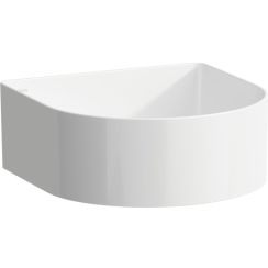 Laufen Sonar mosdótál 34x34 cm félkör alakú mosdótálak fehér matt H8123407571121