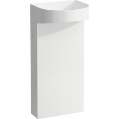 Laufen Sonar szabadonálló mosdó 41x38 cm félkör alakú térben álló fehér matt H8113417571121
