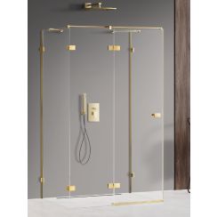New Trendy Avexa Gold Shine zuhanykabin 120x120 cm négyzet arany fényes/átlátszó üveg EXK-2123