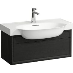 Laufen The New Classic szekrény 77.6x31.6x34.4 cm mosdókagyló alá akasztható fekete-tölgy H4060410856281