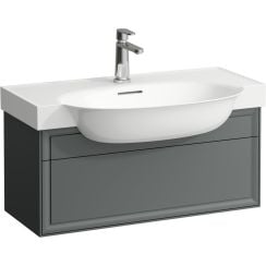 Laufen The New Classic szekrény 77.7x31.6x34.4 cm mosdókagyló alá akasztható szürke H4060410856271