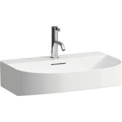 Laufen Sonar mosdótál 60x42 cm félkör alakú klasszikus-beépíthető fehér H8163427571041