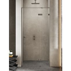 New Trendy Avexa Gunmetal Brushed zuhanyajtók 100 cm dönthető grafit csiszolt/átlátszó üveg EXK-3249