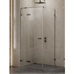 New Trendy Avexa Gunmetal Brushed zuhanykabin 120x110 cm négyszögletes grafit csiszolt/átlátszó üveg EXK-3341