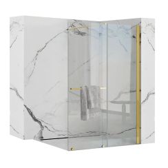Rea Cortis zuhanyfal 120 cm arany fényes/átlátszó üveg REA-K8485