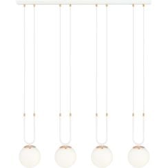 Emibig Glam függőlámpa 4x10 W fehér-opál 1115/4